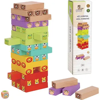 Hračka pro nejmenší BABU - Věž zvířátka