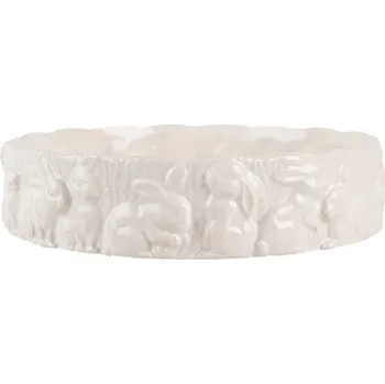 Nádobí Keramická servírovací miska s králíčky Rabbit - Ø 20*5 cm