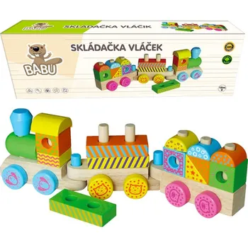 Vláček a vláčkodráha BABU vláčky - Vlak velký - potisk