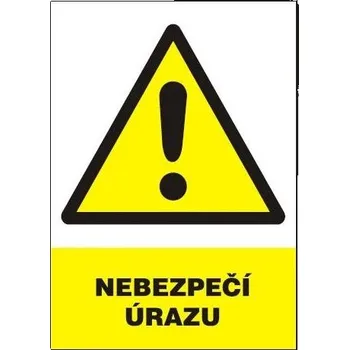 Nebezpečí úrazu 148x210mm - samolepka