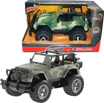 autíčko CITY SERVICE CAR - 1:16 Vojenský Jeep s maskováním