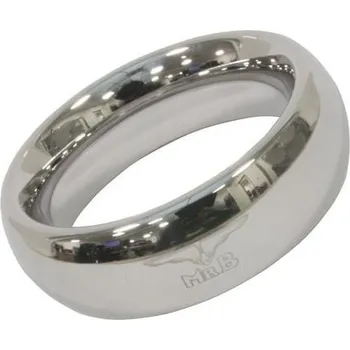 Erekční kroužek Mister B Stainless Cockring Donut 52,5 mm, stříbrný nerezový kroužek s pevným průměrem