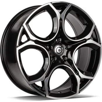 Alu kolo Carbonado Alu Kola Carbonado UNIQUE 7.5x18 5x112 ET45 Black Glossy Lip Polished 57.1