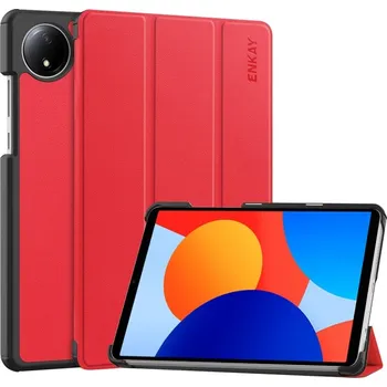 Pouzdro na tablet ENKAY 91871 ENKAY LEATHER Zaklápěcí obal pro Xiaomi Redmi Pad SE 8.7 červený
