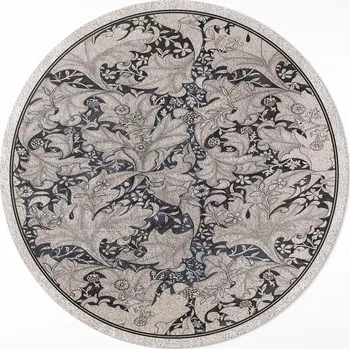 Koberec Módní Kulatý vinylový Koberec do interiéru, průměr 50 cm, abstraktní krásné květiny