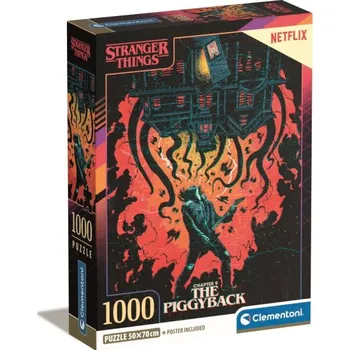 Puzzle Clementoni - Puzzle 1000 Stranger Things Compact The Piggyback