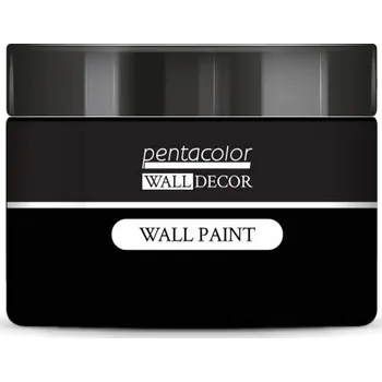 Samolepící dekorace Pentart Barva na zeď WALL DECOR 150 ml ČERNÁ