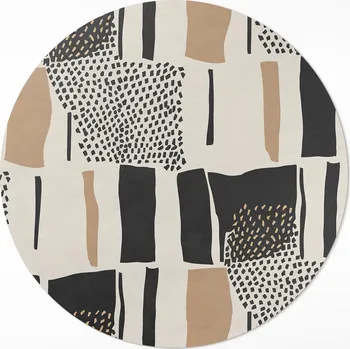 Obraz Koberec z PVC Kulatý Vnitřní průměr 50 cm Kompozice skvrn ve stylu boho