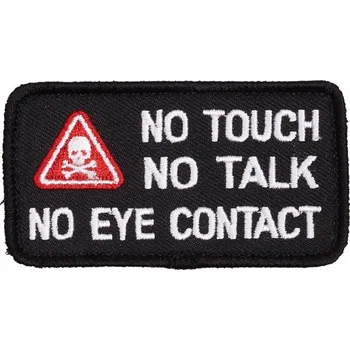 Nášivka ELITEX TRAINING Nášivka No Touch No Talk na suchý zip Elitex Training ČERNÁ