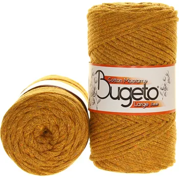 Příze Bugeto Cotton Macrame Large 3mm hořčicová melange 902