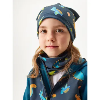 Čepice unuo Dětská čepice fleecová Basic, Dinosauři Velikost: M