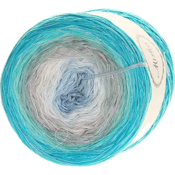 Příze V náručí zimy bílý lunární lurex 3-nitka 750 m - Misha style příze