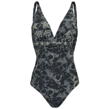 Dámské plavky Plavky Rock z Rock Rebel by EMP - Černé plavky se vzorem lebky a potisky - Ženy - černá