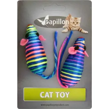 Hračka pro kočku Myš duhová 7 cm (2 ks)