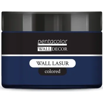 Vodová barva Pentart Lazurovací barva na zeď barevná WALL DECOR 150 ml OCELOVÁ MODRÁ