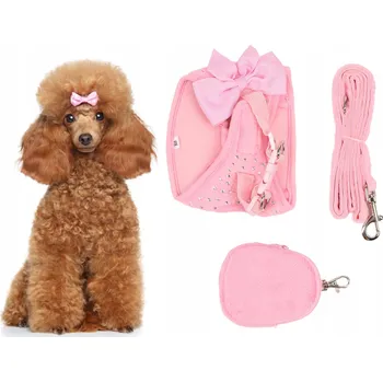 Vodítko pro psa NETLAČÍCÍ PRODYŠNÉ POSTROJE PRO PSA KOČKU PUSZOREK SE VODÍTKEM XS