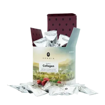 Kloubní výživa Malinový kolagenový nápoj s kyselinou hyaluronovou, 6000 mg kolagenu, 30 sáčků