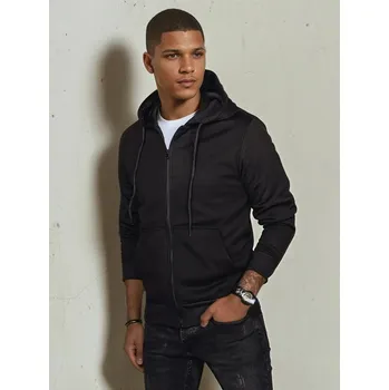 Pánská mikina Černá mikina na zip s kapucí BX5644 Velikost: L