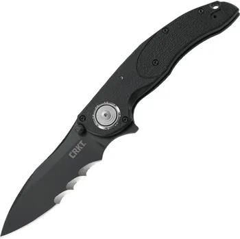 kapesní nůž Zavírací Nůž CRKT LINCHPIN BLACK WITH VEFF SERRATIONS 5406K