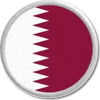 Vlajka Pelisport Katarská vlajka tištěná nášivka ø 4,5 cm