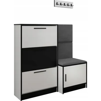 Botník Botník s lavicí Kier 123,6 x 124,7 x 39 cm bílý