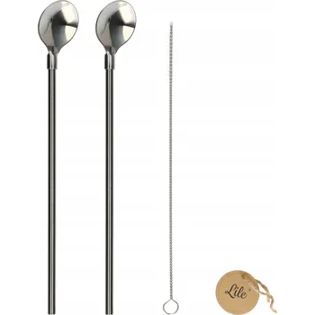 Příbor Koktejlové lžičky z oceli brčka opakovaně použitelná