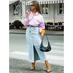 Světle modrá dlouhá džínová sukně VIRTON CY0463 Velikost: S