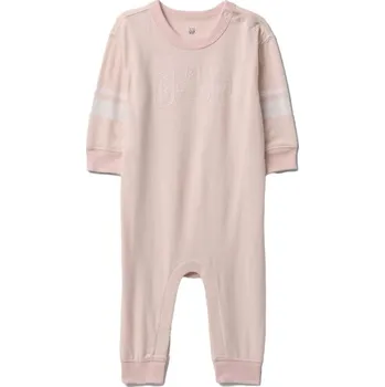 Dětský overal GAP FRENCH LOGO 6-12M Růžová, Bílá