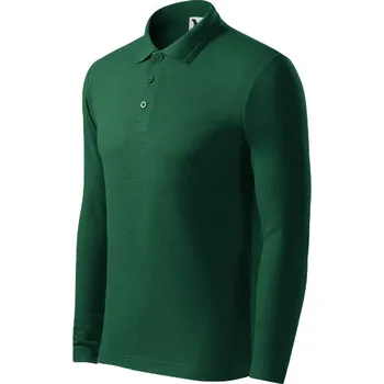 Pánská košile Pique Polo LS polokošile pánská dark green 3XL