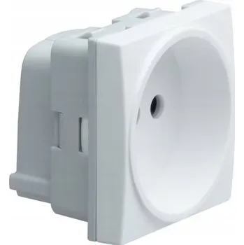 Elektrická zásuvka HAGER systo ZÁSUVKA s uzemněním 16A 230V 2M ŠROUBOVÉ SVORKY BÍLÁ WS102
