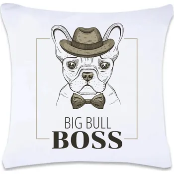 Dekorativní polštářek DOBRÝ TRIKO Polštář s potiskem 40 x 40 cm Big bull boss Oboustranný tisk: NE