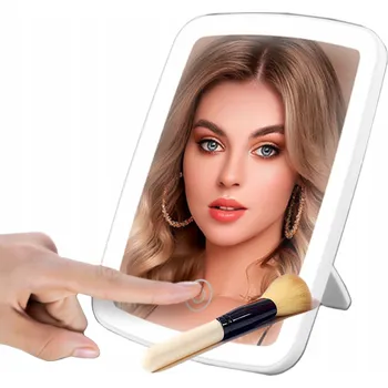 Zrcadlo Kosmetické zrcadlo s LED osvětlením, dotykové, stojací, na toaletní stolek