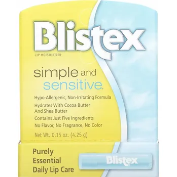 Péče o rty Hypoalergenní balzám na citlivé rty Simple and Sensitive Blistex 4,25 g
