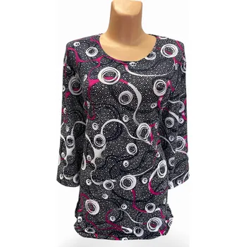 Dámská tunika Halenka EMILA, Barva Modrá, Velikost XXXL56, Materiál 100% Viskoza