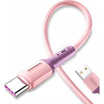 Datový kabel Kabel Best Style USB - USB typ C 1 m růžový