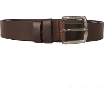 Opasek Tmavěhnědý pánský kožený opasek Bellugio 131 délka 145/130 cm
