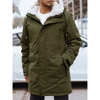 Pánský kabát Khaki teplá pánská parka TX4606 Velikost: 2XL