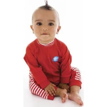 Kojenecká kombinéza Splash About Plážová UV kombinéza pro děti červenobílá Vel. S (vel. 62) - 0-3 měsíce