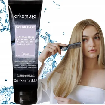Vlasová regenerace Tónovací maska na vlasy Arkemusa Color Mask Platinum Blonde 150 ml