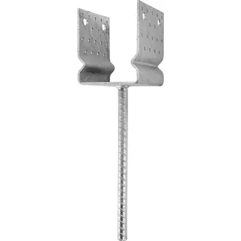 Patka kotevní s trnem, s prolisem, 100x100mm, ZN