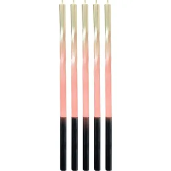 Dortová svíčka Dortové svíčky 15cm, 5ks "Swirl" Ombre metal.zlaté