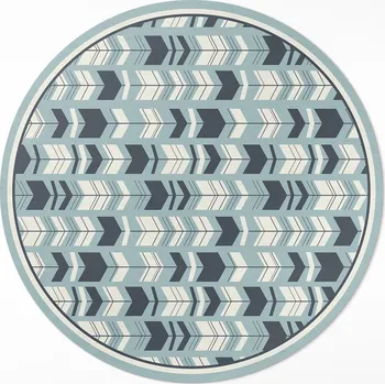 Koberec Hit Kulatý Koberec Vinylový s grafikou fi 140 cm Boho šipky indiánský vzor