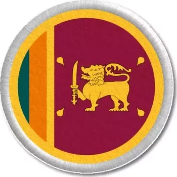 Vlajka Pelisport Srí Lanka vlajka tištěná nášivka ø 4,5 cm