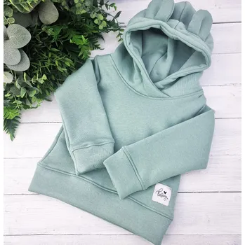 Dívčí mikina Kulišárny Mikina s kapucí přes hlavu WARM MÁTOVÁ VELIKOST: 104(3-4r)