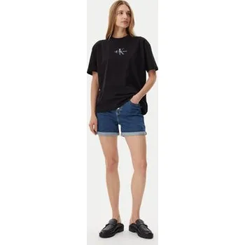 Calvin Klein Jeans Džínové šortky J20J225512 Tmavomodrá Mom Fit 32