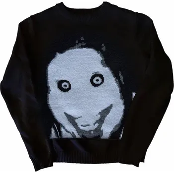 Pánský svetr Oversize pletený svetr Demon Hip Barva: Černá, Velikost: XL