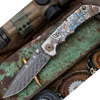 Pracovní nůž Zavírací Nůž Spartan Blades Harsey Ronin Gun Fighter Nichols Damascus