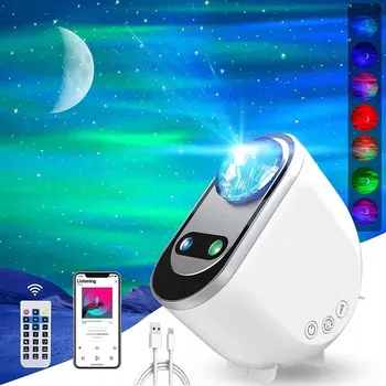 Projekční technika Polární záře Projektor Noční Oblohy Dotyková Lampa KŘIŠŤÁLOVÁ 16 barev