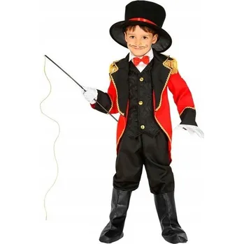 Karnevalový kostým KOSTÝM MALÝ CIRKUSÁK TRENCÉR ČERNÝ CIRKUS PŘEVLEK KARNEVAL 104