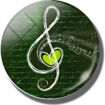 Magnet na lednici s potiskem zelený houslový klíč